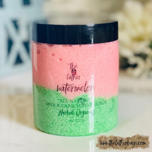 Watermelon Essential Goat Milk & Cane Sugar Scrub - Picture 2 of 3